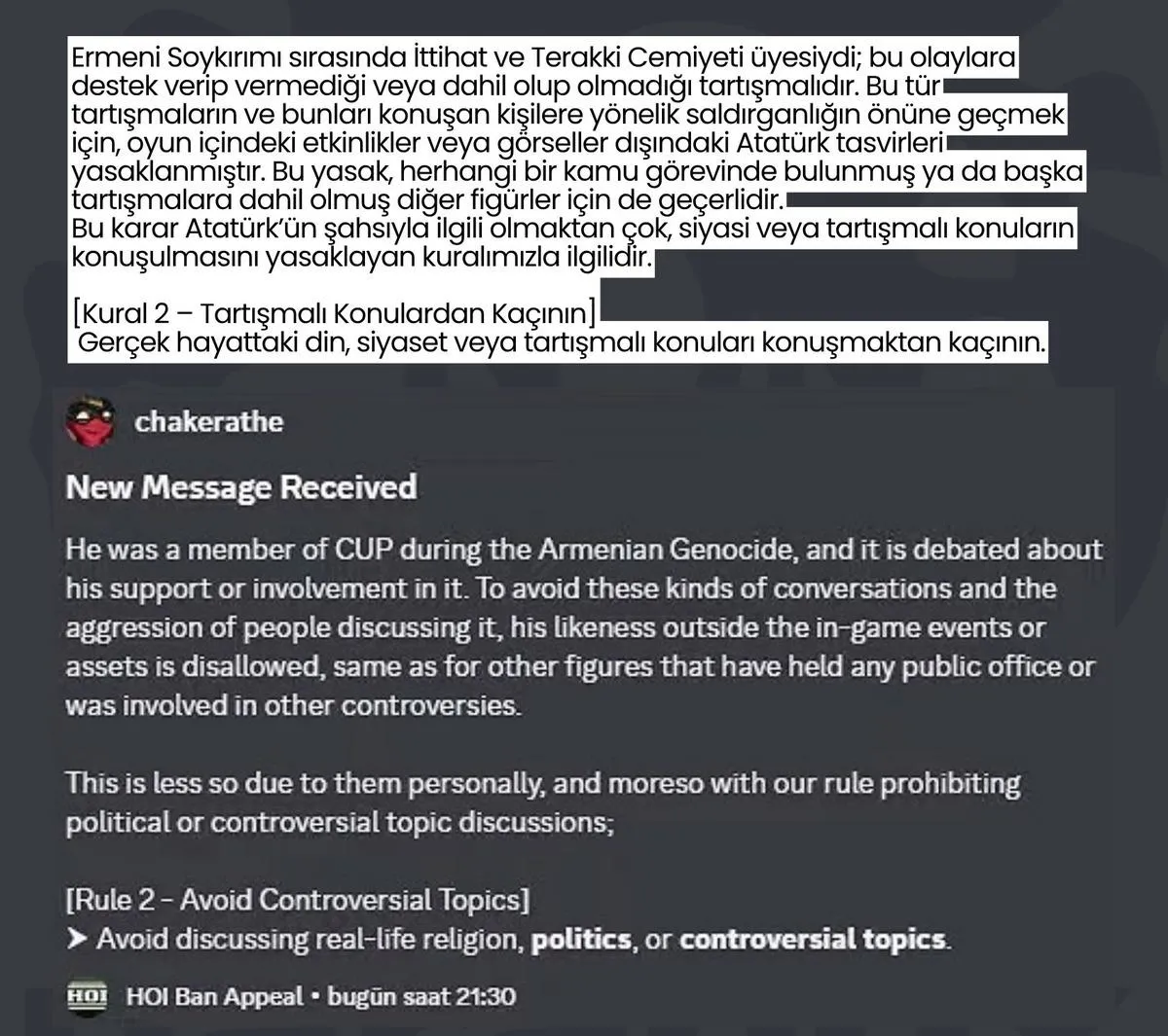 Moderationsmaßnahmen auf dem Server