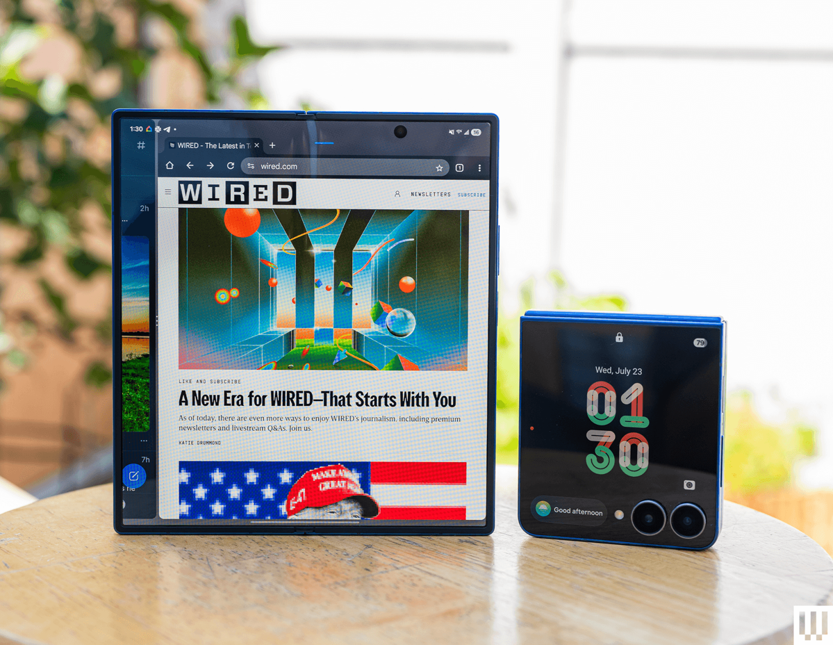 Samsung Galaxy Z Fold7 og Galaxy Z Flip7 side om side