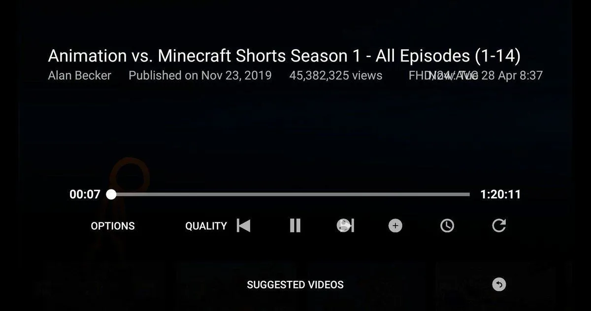 YouTube'i kordusvalik televiisoris